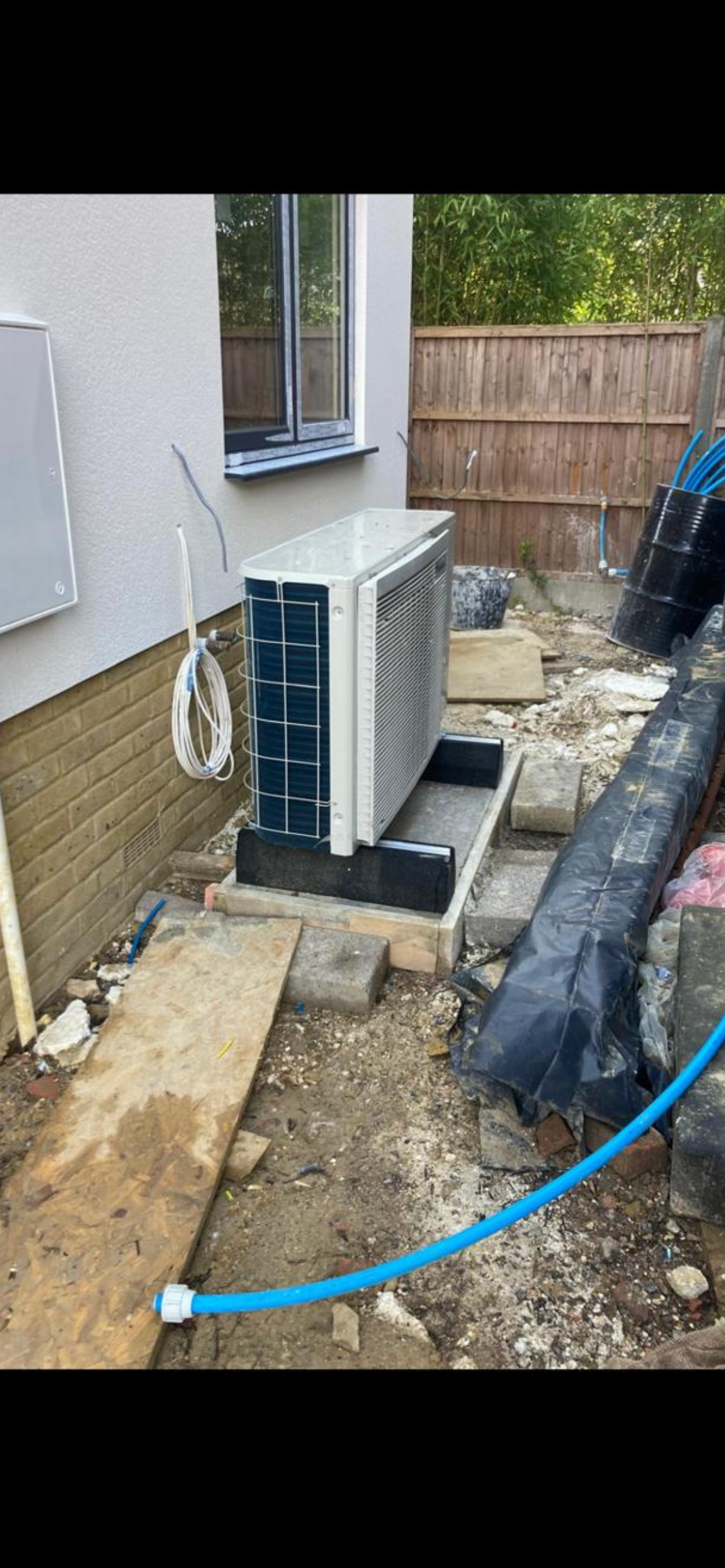 ASHP Rear Garden Install